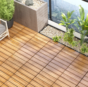 กระเบื้องพื้นระเบียง WPC แบบประกบติดตั้งเองสำหรับโรงงาน  กระเบื้องพื้นไม้แบบประกบติดตั้งเอง - Product Image 5