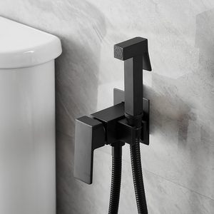 Douchette à main en laiton massif (noyau en cuivre) - Robinet de santé mural avec <span class=keywords><strong>tuyau</strong></span> et support - Product Image 2
