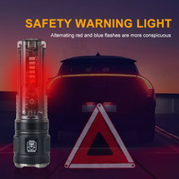 Senter Lipat Multifungsi Outdoor Berkualitas Tinggi Foxhawk, Dapat Diisi Ulang dengan Tenaga Surya dan USB, Standar IP65, Baterai 18650, Garansi 5 Tahun