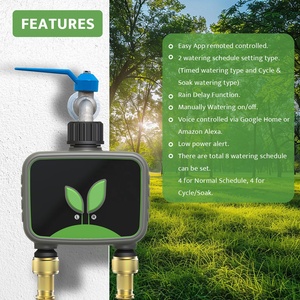 Temporizador de riego de granja inteligente automático para exteriores, fácil de operar, 24 horas, temporizador de manguera de agua de jardín electrónico - Product Image 4