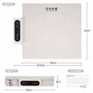 2024 New <b>Foldable</b> Eco-Friendly Rectangle Silicone Electric Heating Warming Tray with Adjustable Temperature - Product Image 5