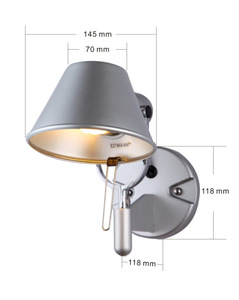Applique murale nordique en aluminium, bras articulé créatif, rotatif, télescopique, LED, design, salon, bureau, chambre à coucher, chevet, lecture - Product Image 6