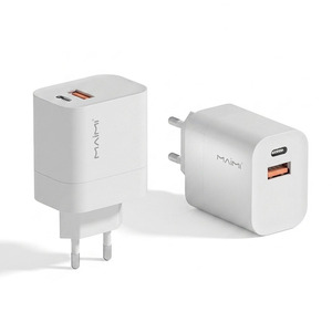 Cargador de Pared Rápido PD de 20 W con Doble Puerto, Estándar Europeo QC <span class=keywords><strong>3.0</strong></span> 18 W + Tipo C PD <span class=keywords><strong>3.0</strong></span> PPS, Adaptador de Carga Rápida Universal para Teléfono Inteligente - Product Image 1