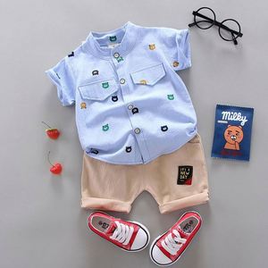 Vente en gros d'usine de vêtements pour enfants polo garçon Amazon Offre Spéciale de style coréen à manches courtes ensemble de vêtements pour bébé - Product Image 2