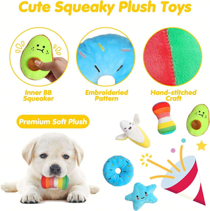 Wholesale Custom Cute Squeaky Teeth Cleaning Durable Interactive Soft Stuffed Animal Luxury <b>Plush</b> Pet Dog Chew Toys - Product Image 2