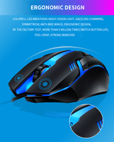 Set Kombo Keyboard dan Mouse Gaming mekanis berkabel G21B, dengan lampu latar LED keren