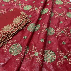 नए उच्चतम गुणवत्ता वाले बाजिन समृद्ध जैक्वार्ड बुने हुए कपड़े 5 + 2 गज के फीटेक्स बाज़िन समृद्ध बड़े चौड़ाई कढ़ाई पर्दे कपड़े लड़कियों - Product Image 5