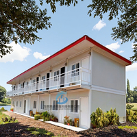 Casa Contenedor Desmontable Personalizada, Resistente a Terremotos, de Dos Pisos, Prefabricada, con Paneles Sándwich, Diseño Moderno