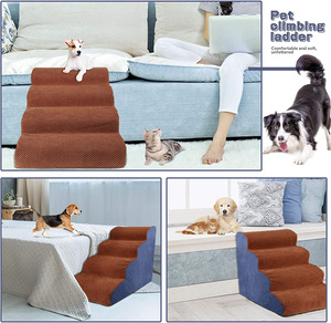 Hundetreppe Rampe für Betten Sofas – Hundetreppe mit Abnehmbarem, Waschbarem Cordbezug - Product Image 5
