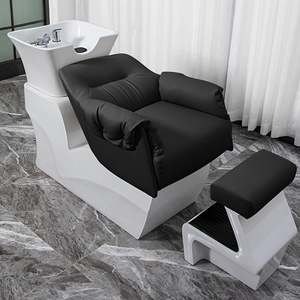 Sillón de Lavado de Cabello Negro de Lujo para Salón de Belleza Mia, Sillón Reclinable para Lavar el Cabello para Peluquería - Product Image 2