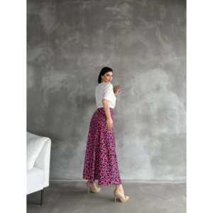 กระโปรงผ้าซาตินลายแม็กซี่สำหรับผู้หญิง เอวปกติ ผ้าโพลีเอสเตอร์ 100% เนื้อผ้ามันเงา - Product Image 1