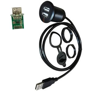 Разветвитель USB 2.0 (1 на 2) с двойной передачей данных, светодиодным индикатором работы, водонепроницаемый, с медным сердечником, 12В, для автомобильных приборов - Product Image 2