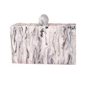 2020 pochette en résine aspect marbre de luxe/sac à main Style de vente chaude - Product Image 3