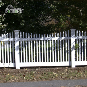 Clôture en PVC <span class=keywords><strong>Fentech</strong></span> de style moderne de 6 pieds pour les jardins familiaux, clôture en piquets rigide, renouvelable, écologique, blanche - Product Image 1