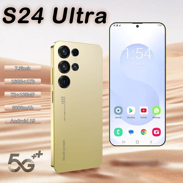 Popular Product 2026 Phones S24 ultra 5G Smartphones for 16GB+1TB 5G Dual SIM Cellphone 6.7 Inch Full Screen Mobile Phone