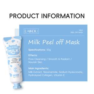 Laikou Leite Peel-Off Gel <span class=keywords><strong>FaceMask</strong></span> 50g Limpeza Profunda Cravo Remoção Cuidado Facial para Mesmo Pele Tom Poros Apertando Rosto - Product Image 4