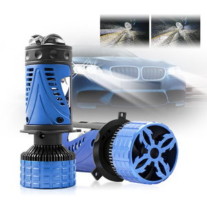 Phare LED <span class=keywords><strong>H4</strong></span> 100W à double lentille en cuivre, faisceau super lumineux et focalisé, feux de croisement et de route, accessoires d'éclairage avant de voiture - Product Image 2