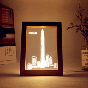 <span class=keywords><strong>Luz</strong></span> Led de noche con USB 3D para dormitorio de bebé, <span class=keywords><strong>luz</strong></span> de marco de foto con ilusión óptica, ornamento de escritorio para oficina y habitación, <span class=keywords><strong>luz</strong></span> de <span class=keywords><strong>la</strong></span> noche - Product Image 5