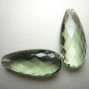 Cristal d'améthyste verte naturelle, taille longue, cristal briolette, améthyste verte non traitée, cristal de quartz, pierres précieuses de guérison minérale, OEM - Product Image 1
