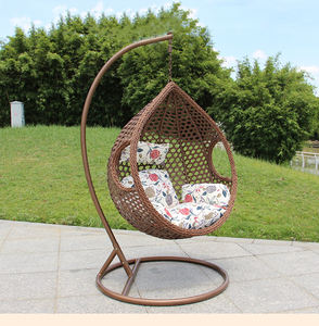 Fauteuil suspendu d'extérieur avec support Chaise hamac en rotin et osier pour <span class=keywords><strong>jardin</strong></span>, patio, balcon, <span class=keywords><strong>salon</strong></span> - Product Image 1