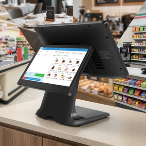 Oferta Especial: Terminal Punto de Venta Todo en Uno N5095 con Pantalla Dual de 15.6"+11.6", 8GB, 256GB, Windows 10, para Supermercados y Tiendas Minoristas - Product Image 1