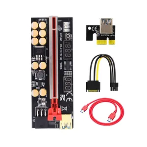 Riser 016 VER016 PCI-E PCIE PCI E Express Card Temperature Voltage GPU 1X X16 6pin USB Riser For Video Card