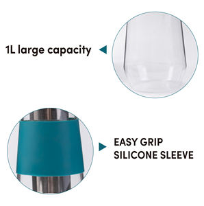 Jarra de Café Frio em Vidro Borossilicato 1L com Filtro Removível de Malha Fina em Aço Inoxidável - Product Image 4