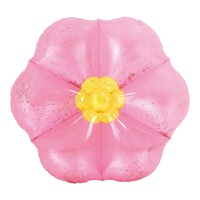 Flotteur de piscine de fleur de paillettes gonflables, salon flottant d'été en PVC pour adultes