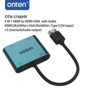 Borlig 4-en-1 pour <span class=keywords><strong>HDMI</strong></span> vers <span class=keywords><strong>VGA</strong></span> avec <span class=keywords><strong>adaptateur</strong></span> audio 2K 30Hz, convertisseur d'<span class=keywords><strong>écran</strong></span> en alliage d'aluminium - Product Image 3