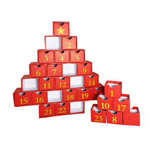 <span class=keywords><strong>Calendrier</strong></span> de compte à rebours de <span class=keywords><strong>bière</strong></span> de noël, impression personnalisée de luxe rose, emballage en carton, boîte vide pour cadeau - Product Image 3