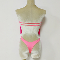 Spandex deux pièces tube personnalisé top ensemble gland salle de bal justaucorps exotique dames Sexy tongs Dancewear femmes décapant tenue