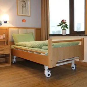 Cama Hospitalaria Enjoying Happiness Y16 de Madera Maciza y Acero Laminado en Frío con Elevación de Respaldo y Piernas para Ancianos y Adultos - Product Image 4