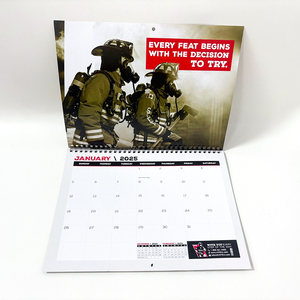 Customised Calendario Full Color Landscape Wall Calendar Printing Custom Calendrier Mural 2027 2026 Calender