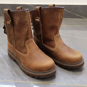 2025 Autumn New Style Men's Genuine Leather Boots Lace-up Closure Flat <b>Shoes</b> Retro Trendy <b>Height</b> <b>Increasing</b> Waterproof - Product Image 6