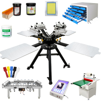 Machine d'impression sérigraphique manuelle à 4 stations pour t-shirts et textiles, haute efficacité, imprimante papier 4 couleurs, nouvelle