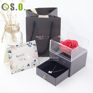 Boîte à fleurs en diamant fabriquée en usine, boîte à bijoux personnalisée en forme de fleur avec matériau en papier, boîte à fleurs pour pendentif, boîte à fleurs pour bracelet - Product Image 3