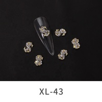 Nuancier de luxe pour Nail Art, symbole de signe Dollar, or, argent, diamant complet, pierre en alliage, breloques pour décoration, meilleure vente, nouveauté