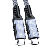 Câble USB4 Version 2.0 Type-C 80 Gbps Haute Vitesse 240W PD Charge Rapide Sortie Vidéo UHD 16K Blindé Cuivre Pur Caméra iOS