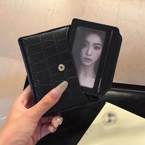 Zenos Korean Style Pure Color Short Wallet Multi-functional Credit <b>Card</b> <b>Holder</b> Foldable PU Leather Purse with Button Closure - Product Image 5