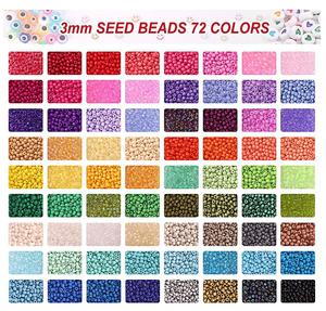 Kit de fabrication de bracelets en perles de rocaille irrégulières en céramique et porcelaine, 72 couleurs, pour filles et adultes, idéal pour l'amitié - Vente chaude - Product Image 2
