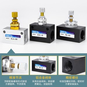 Válvula de Estrangulación Neumática Cinc-Ze Re-02 Asc-10 G1 de 4 Vías con Control de Flujo Ajustable para Uso Industrial - Product Image 3