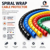 Protection de câble et de ligne hydraulique pour éolienne, type spirale, pour service de nacelle