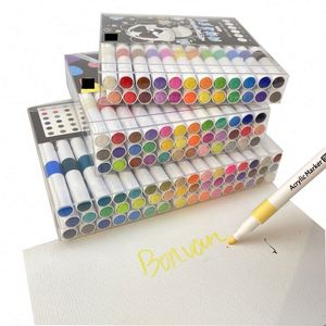 Juego de Marcadores de Pintura Acrílica Permanente de Colores Brillantes para Pintar Grafitis, Logotipos en Vidrio, Madera y Tela, Personalizados Bv-Amh01 - Product Image 3