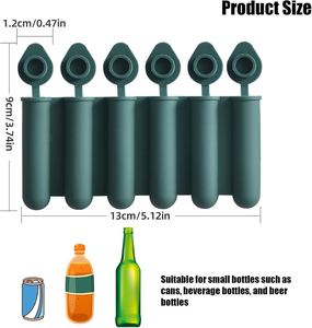 Bacs à glaçons miniatures en silicone écologiques à démoulage facile, petites bouteilles en plastique pour boissons en conserve et bâtonnets de crème glacée - Product Image 2