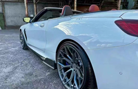 Extensions de jupes latérales en fibre de carbone sèche préimprégnée pour BMW M8 F91 F92, style PK, kit carrosserie aérodynamique de course, pièces de tuning