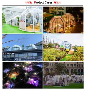 China Designs Bubble Dome Room Hôtel préfabriqué de luxe <span class=keywords><strong>D</strong></span>ôme extérieur en polycarbonate en verre Maison Glamping pour l'<span class=keywords><strong>hiver</strong></span> - Product Image 6