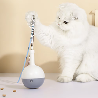 PAKEWAY mainan hewan peliharaan elektrik, pengasah kucing dengan fungsi pemberi makanan