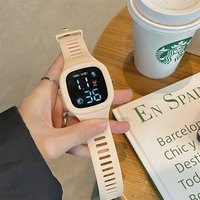 Jam Tangan Olahraga Fashion Anak-Anak Terlaris Berkualitas Tinggi Model Antik Persegi Modis Digital Layar Sentuh LED