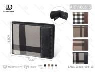 Portafoglio da uomo sottile da 7 pollici in PU con pannelli, minimalista, idea regalo - Product Image 1