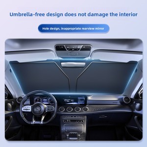 Pare-soleil pliable personnalisé pour pare-brise de voiture, protection UV en titane argenté, accessoires intérieurs - Product Image 4